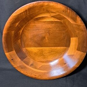 MCM Vermillion Walnut Salad Bowl